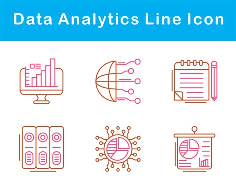 Data Analytics Vector Icon Set 21458867 Vector Art At Vecteezy