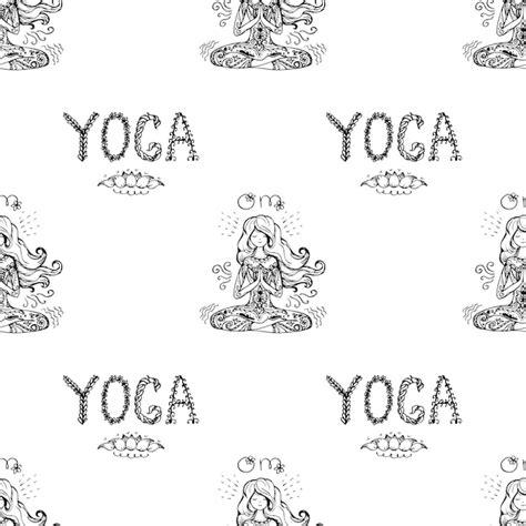 Premium Vector Cute Girl Sitting In The Lotus Position Yoga Infographics Vector Illustration