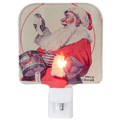 Norman Rockwell A Drum For Tommy Glass Christmas Night Light