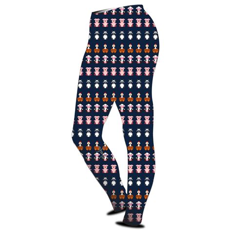 Haubc Animals Leggings Stitch Rowing