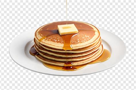 Premium Psd Delicious Photorealistic Pancakes Png Isolated On