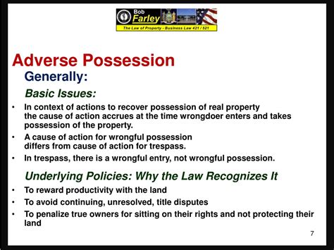 Ppt Slide Set Nineteen Real Property Adverse Possession Powerpoint Presentation Id460293