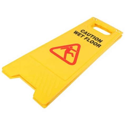 Triangle Reflective Raga Yellow Plastic Caution Double Side Warning