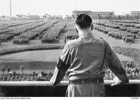 Dortmund Germany German Fuehrer Adolf Hitler Addressing A Vast