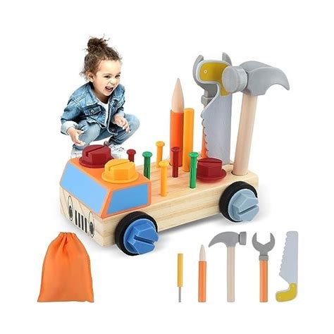 Jouet En Bois Outils Enfant Bricolage Jouet Boite A Outils Enfant