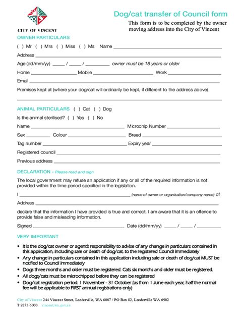 Fillable Online Pet Transfer Of Ownership Document Fill Out And Sign