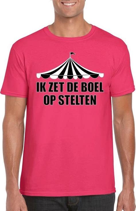 Toppers Ik Zet De Boel Op Stelten T Shirt Roze Voor Heren Toppers Dresscode 2018 M