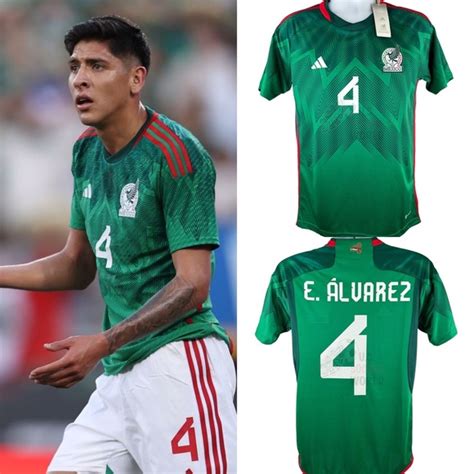 Adidas Shirts New World Cup Qatar 222 Mexico E Alvarez 4 Home Mens