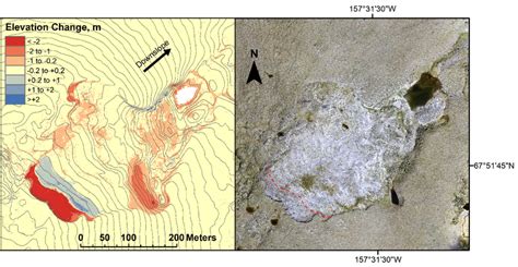 Retrogressive Thaw Slump Noat The Contour Map On The Left M