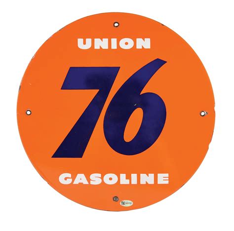 Lot Detail Union Gasoline Porcelain Pump Plate Sign