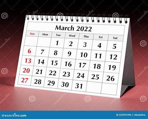 Una P Gina Del Calendario Anual Comercial Mensual Mes De Marzo De