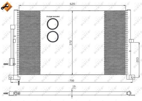 Klima Kondensator Klimaanlage Klimakühler NRF 35365 für Ford Mondeo III