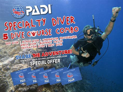 Padi Specialty Diving Courses Package Pattaya Scuba Adventures