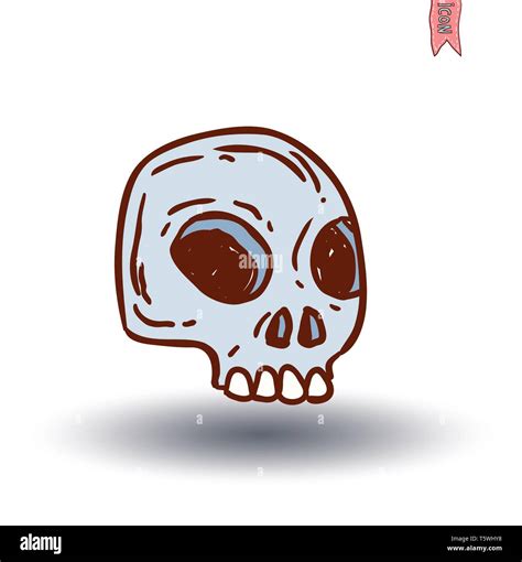 Skull Cartoon Icon Vector Illustration Stock Vector Image Art Alamy