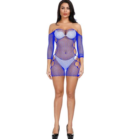 Adviicd Fishnet Leggings Womens Hollow Fishnet Lingerie Hot Mini Dress