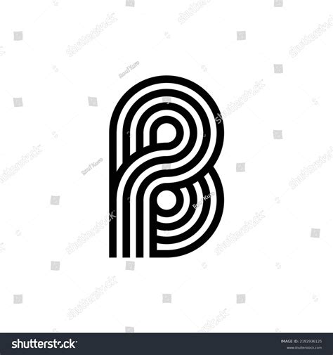 Modern Letter B Monogram Vector Logo Stock Vector Royalty Free