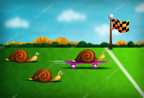 Caracol corrida Ilustração por Artlover 5861796