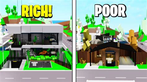 Rich House Vs Poor House In Roblox Brookhaven Rp Youtube