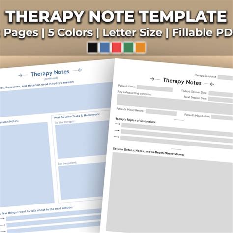 Therapy Progress Worksheet For Client Etsy