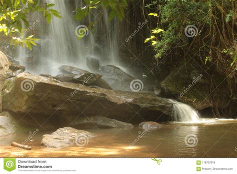 Waterfall In Asia Northeast Of Thailand Stock Image Image Of Canyon
