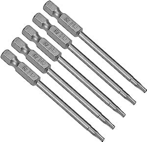 Uxcell Pcs T Magnetic Torx Screwdriver Bits Inch Hex Shank