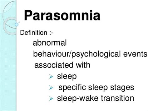 Parasomnia