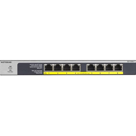 Netgear 8-Port Gigabit Ethernet PoE+ Unmanaged GS108LP-100NAS