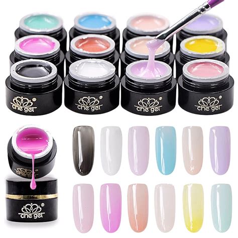 Che Rainbow Translucent Extension Gel Color Nail Led Uv Builder Gel