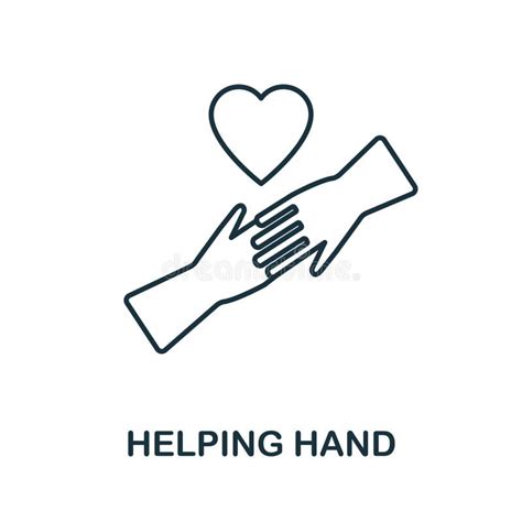 Helping Hand Line Icon Simple Element From Social Activity Collection