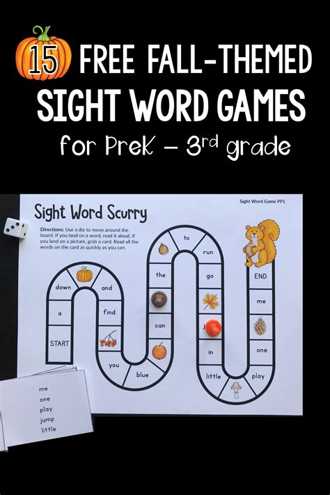 Fall Sight Word Games For All The Dolch Lists The Measured Mom Hot Sex Picture