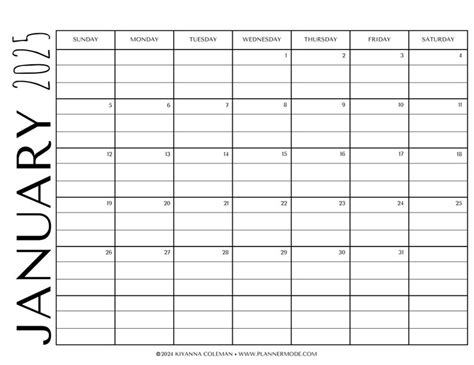 2025 Landscape Calendar Monthly Calendar Lined And Unlined Dated