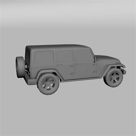 Jeep Wrangler Unlimited 3d Model 3d Printable Cgtrader