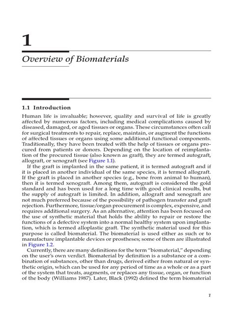 Unit 1 Overview Of Biomaterials Pdf Biomaterial Implant Medicine