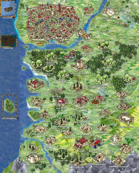 Baldurs Gate Area Fantasy World Map Dnd World Map Fantasy Map | Images ...