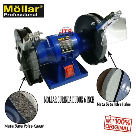 Jual Mollar 6 Inch Gurinda Duduk 150 Watt Bench Grinder Body Kecil