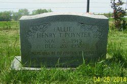 Henry Thomas Allie Poynter 1913 1955 Mémorial Find a Grave