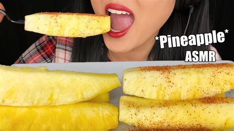 Asmr Pineapple Fruit Platter Juicy Eating Sounds No Talking Asmr Phan Youtube