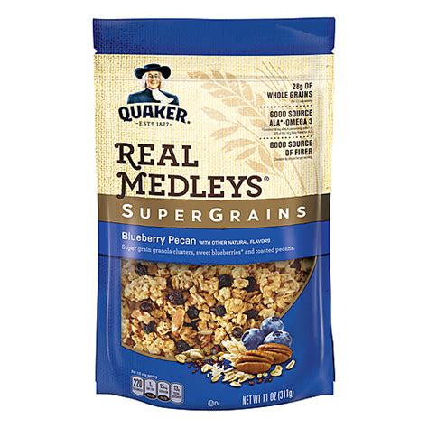 Quaker Granola Blueberry Pecan Supergrains Oz Cereal Sun Fresh