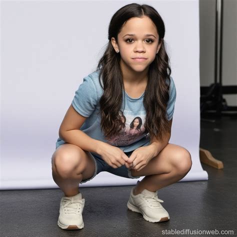 Ultra Realistic Jenna Ortega Squatting Image Stable Diffusion Online