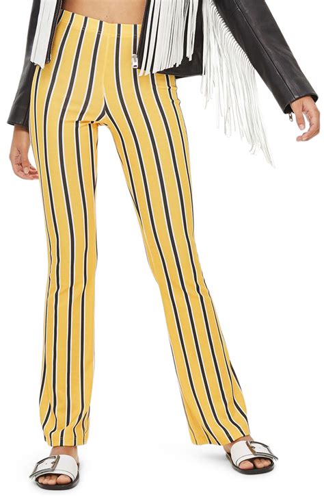 Topshop Stripe Flare Trousers Nordstrom