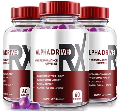 3 Pack Alpha Drive Rx Gummies For Men Your Daily Supplement For