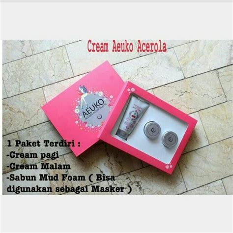 Aeuko Acerola Cream Paket Cream Wajah Aeuko Acerola Pur Blanc Bpom