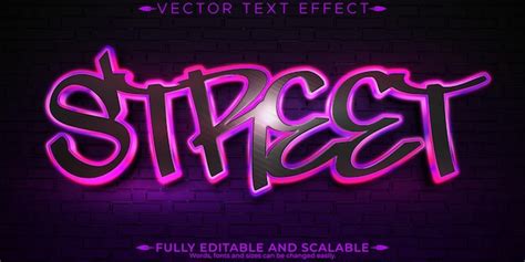 Free Vector Graffiti Text Effect Editable Spray And Street Text Style