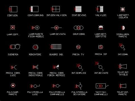 Leyenda De Simbología Eléctrica En DWG 29 22 KB Librería CAD
