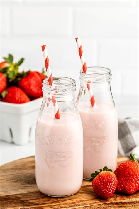 Glass Of Strawberry Milk