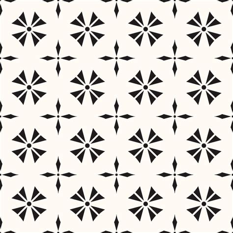 Premium Vector Vector Geometric Seamless Monochrome Pattern