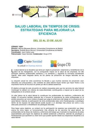 Salud Laboral En Tiempos De Crisis Estrategias Para Mejorar La