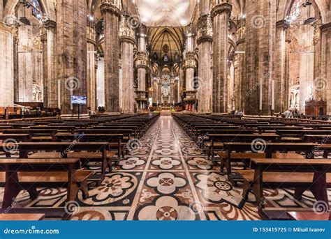 Duomo of Milan, Italy, Inside Architecture Editorial Image - Image of milan, space: 153415725