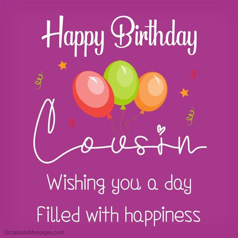 Top 100 birthday wishes and messages for cousin – Artofit