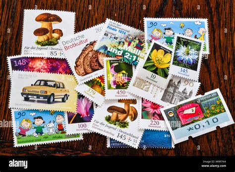 German Postage Stamps Stock Photo Alamy